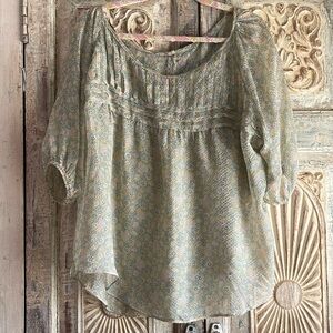 Threadbeat Custom Made Swing Top in Anna Sui Sheer Floral Fabric /Fits like 2X/